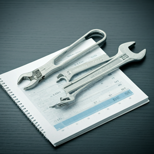 Documentos financeiros e ferramentas de precisão